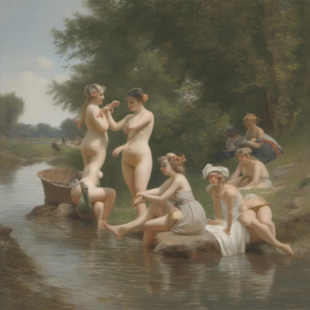 french girls bathing in a river  amazing awesome portrait 2