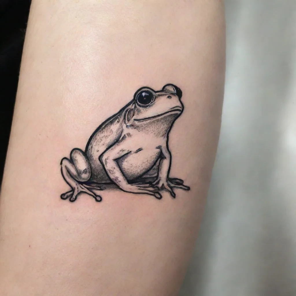 aifrog minimalistic fine line black and white tattoo