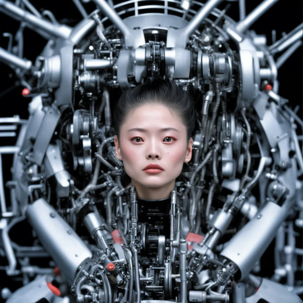 from movie event horizon 1997 from movie tetsuo 1989 from movie virus 1999 400lb show girls made of machine parts hyper  confident engaging wow artstation art 3