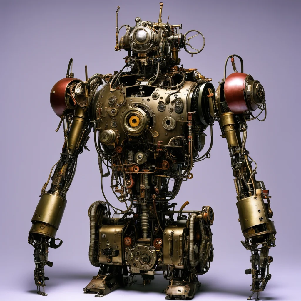 from movie event horizon 1997 from movie tetsuo 1989 from movie virus 1999 400lb show steampunk robot made of machine parts with glowing eyeshyper  amazing awesome portrait 2