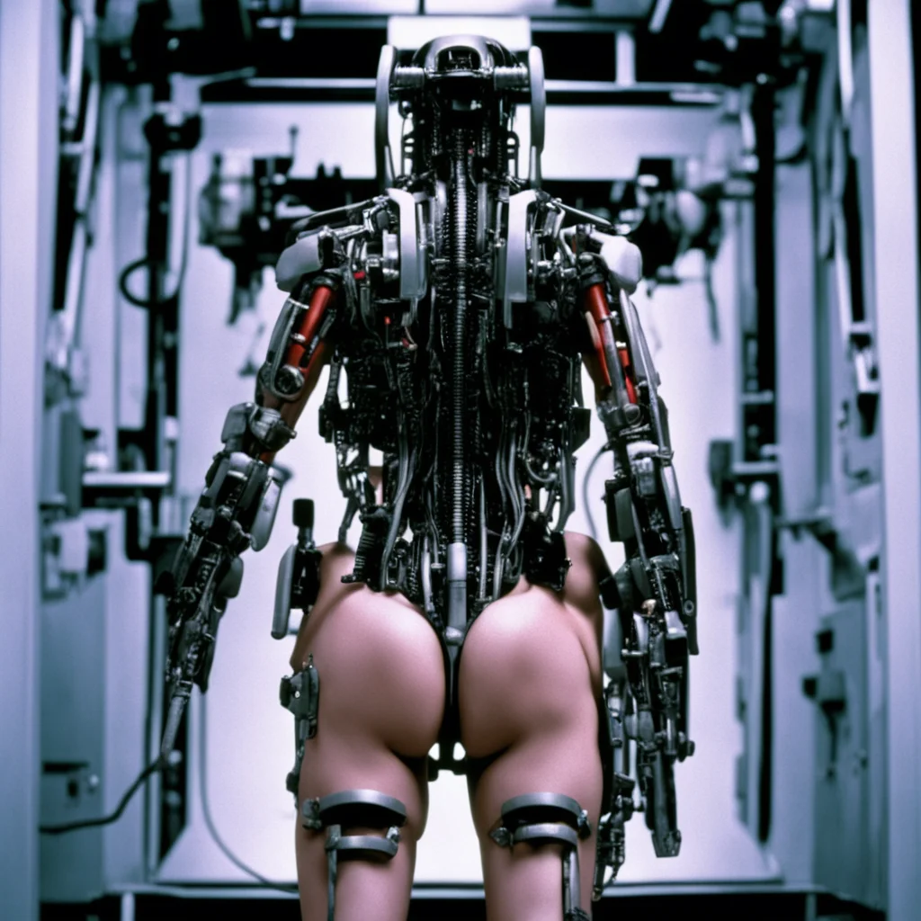 from movie event horizon 1997 from movie tetsuo 1989 from movie virus 1999 400lb show womans from behind made of machine  confident engaging wow artstation art 3