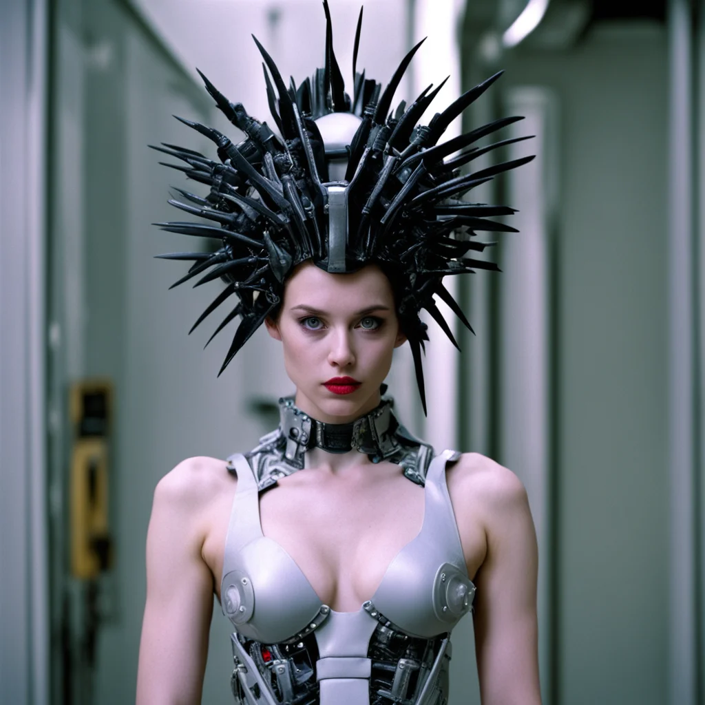 from movie event horizon 1997 from movie tetsuo 1989 from movie virus 1999 amouranth wearing bird head made of machine p confident engaging wow artstation art 3