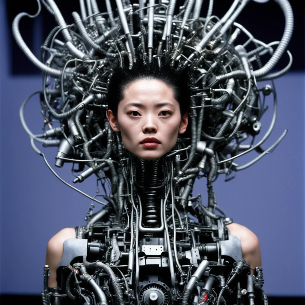 from movie event horizon 1997 from movie tetsuo 1989 from movie virus 1999 womans made of machine parts hyper reali confident engaging wow artstation art 3