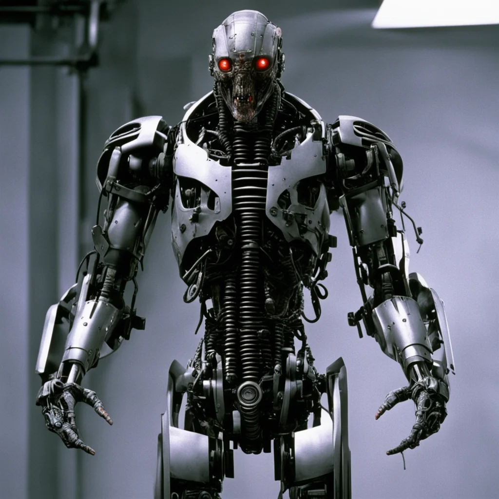 from movie event horizon 1997 from movie virus 1999 show humanoid monster robots made of machine parts and flesh render
