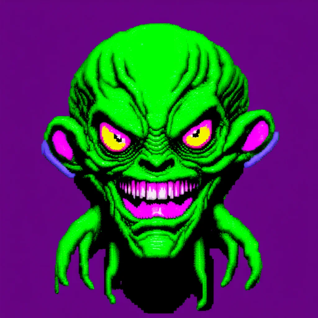 aifrom starforce nes videogame 1985 alien ugly face amazing awesome portrait 2