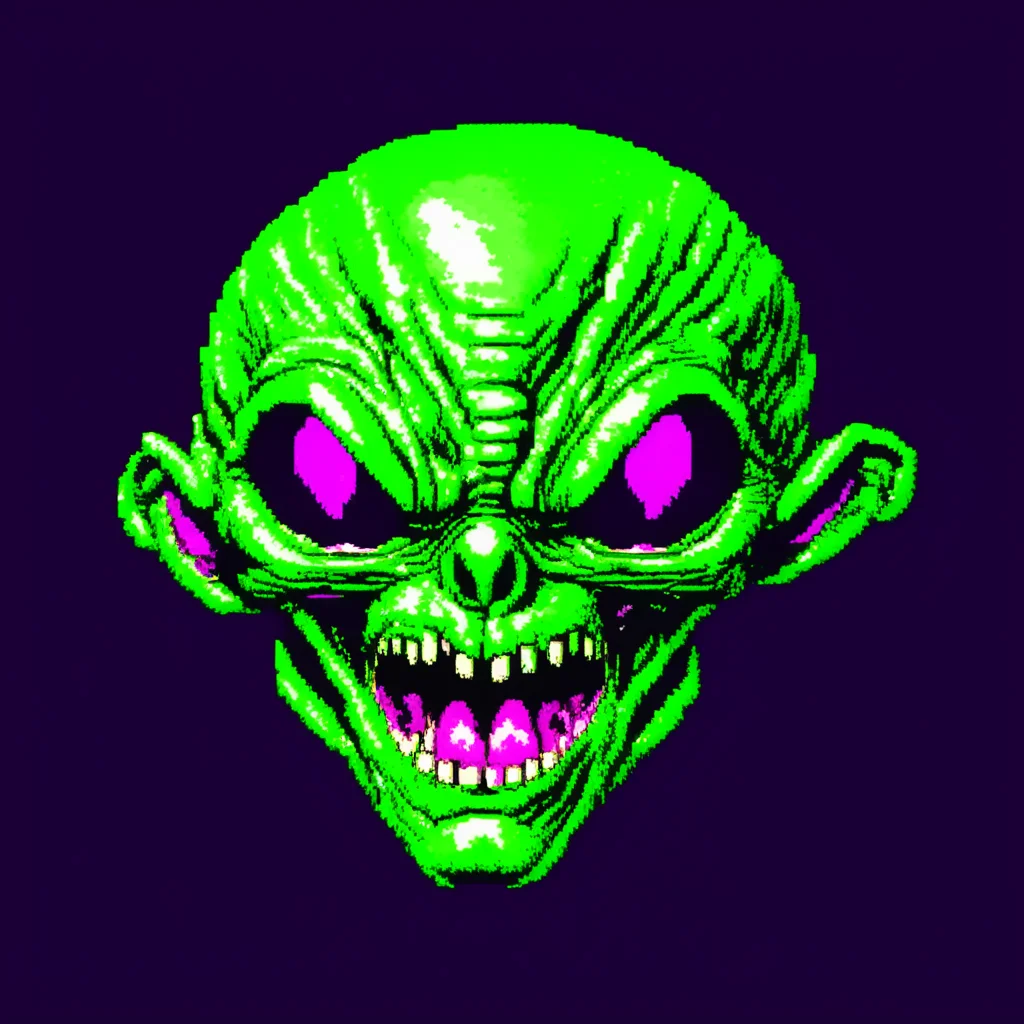 from starforce nes videogame 1985 alien ugly face good looking trending fantastic 1