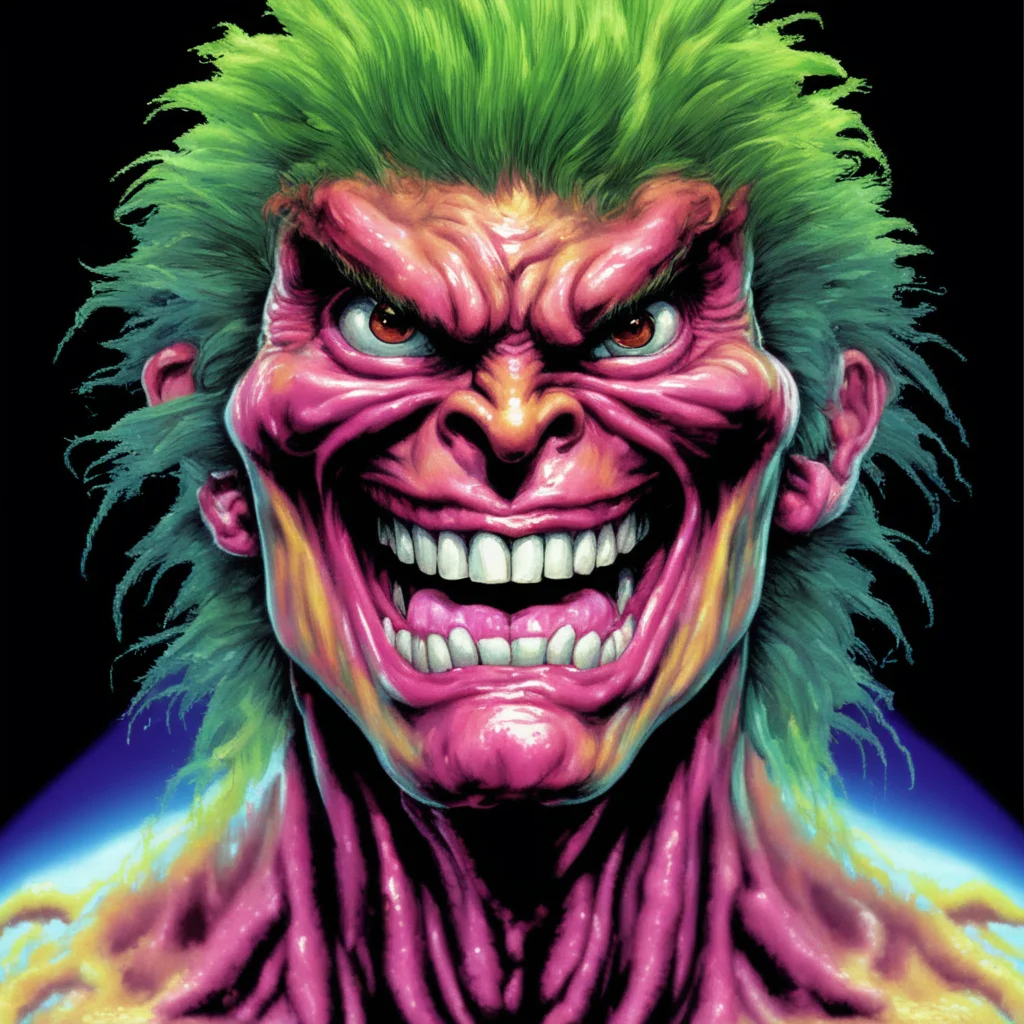 from starforce nes videogame 1985 from starforce arcade videogame 1984 chrome ugly screaming face hyper realistic confident engaging wow artstation art 3
