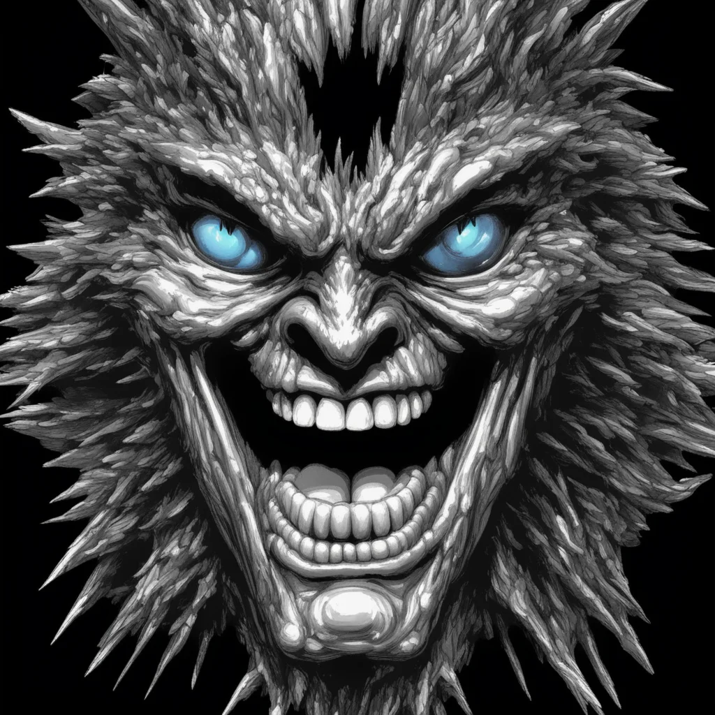 aifrom starforce nes videogame 1985 from starforce arcade videogame 1984 chrome ugly screaming face hyper realistic monochromatic confident engaging wow artstation art 3
