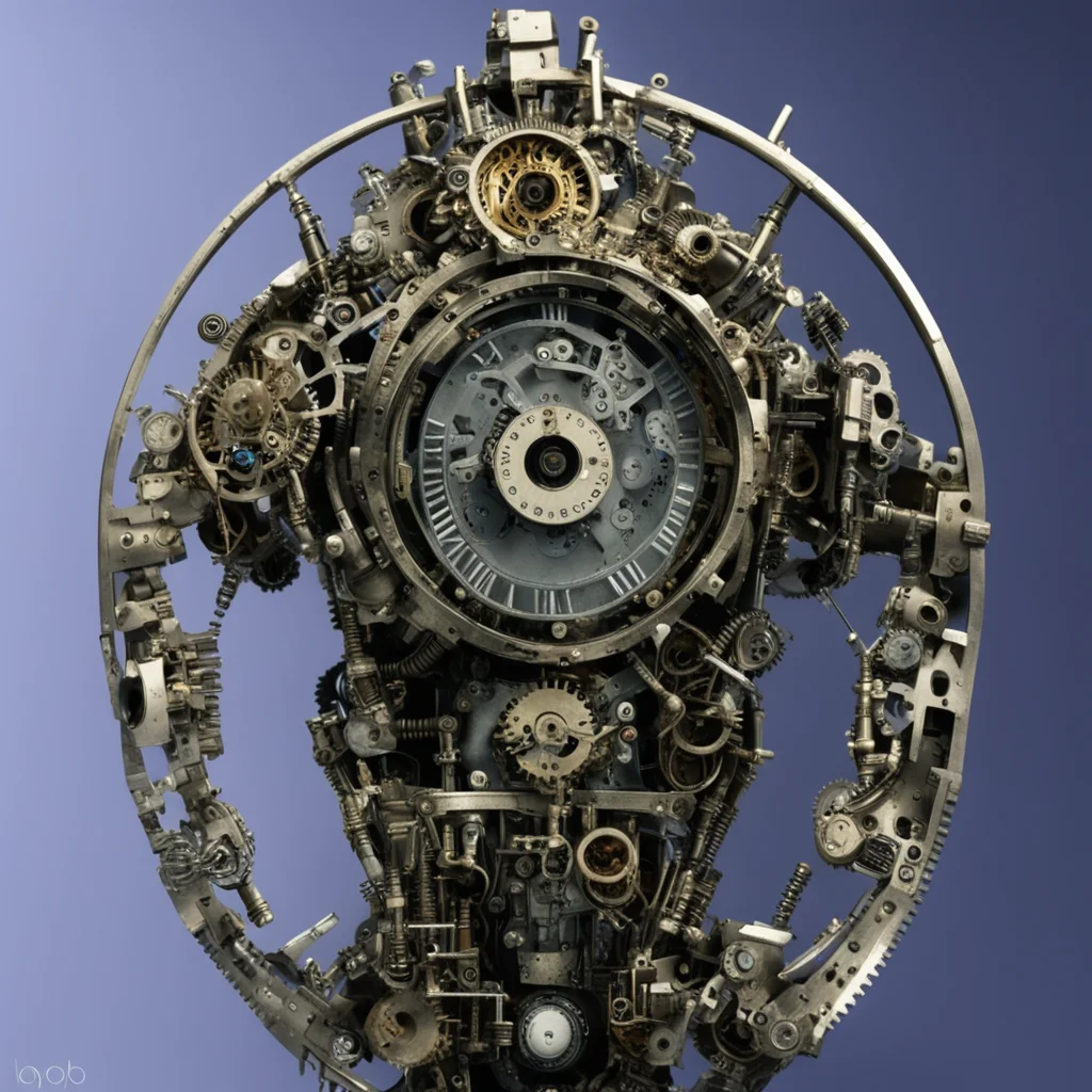 from virus 1999 movie from terminator robot made with mechanical watch and clock parts amazing awesome portrait 2
