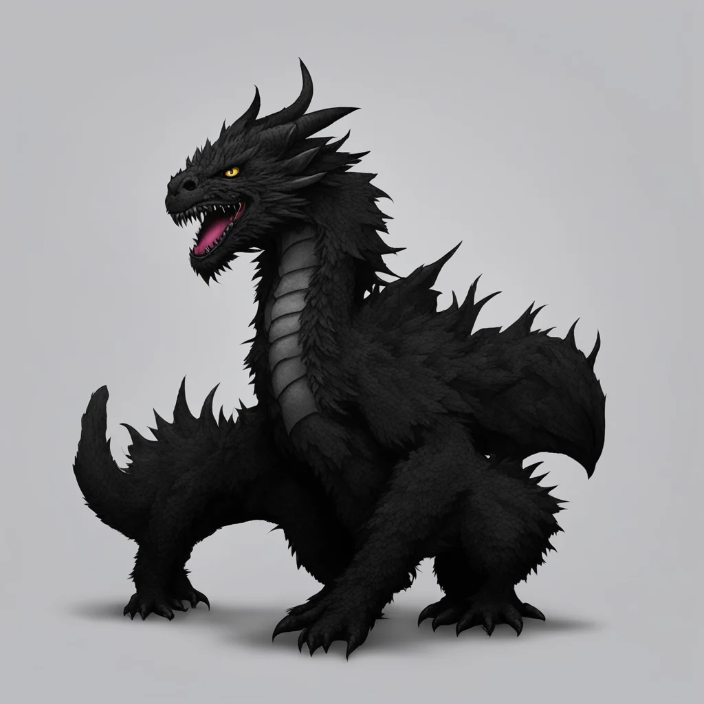 aifurry bara dragon black amazing awesome portrait 2