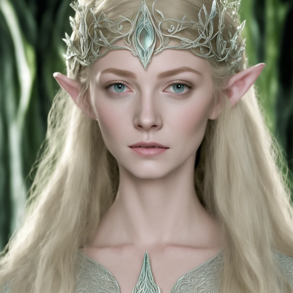galadriel with elvish tiara amazing awesome portrait 2