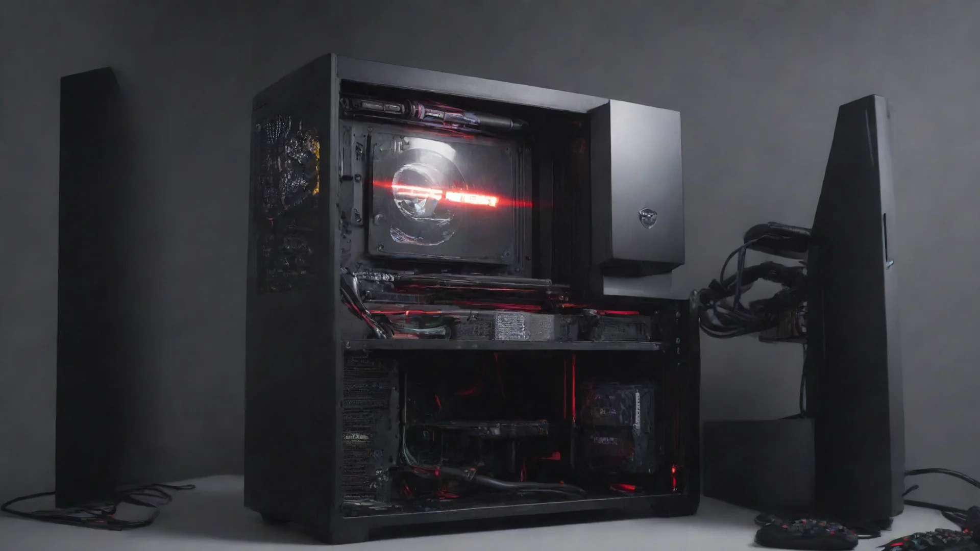 gaming pc with nissan gtr wide