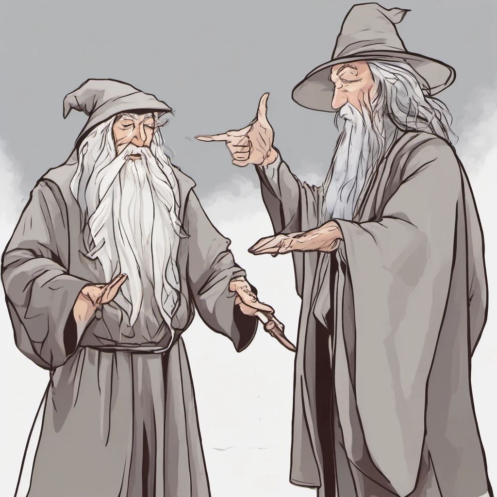aigandalf fighting dumbledore in rock paper scissors amazing awesome portrait 2