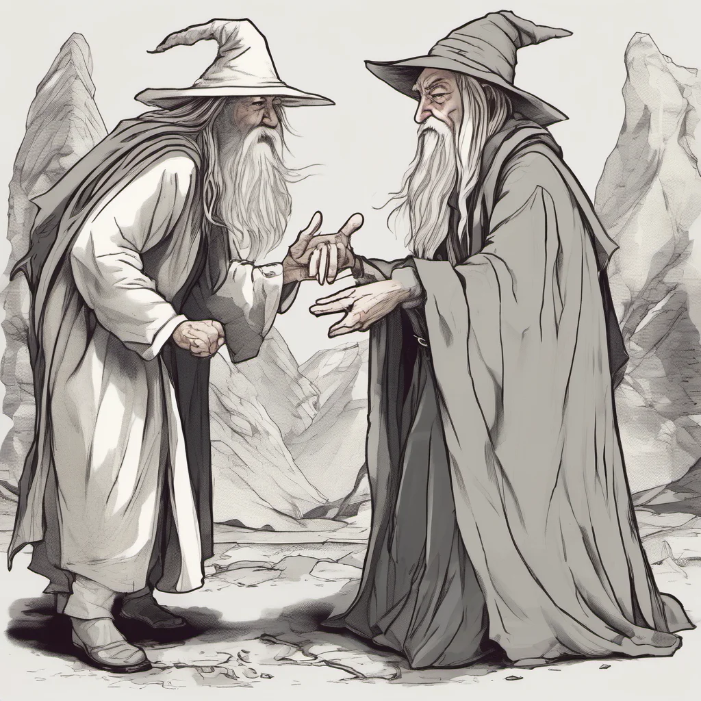 gandalf fighting dumbledore in rock paper scissors good looking trending fantastic 1