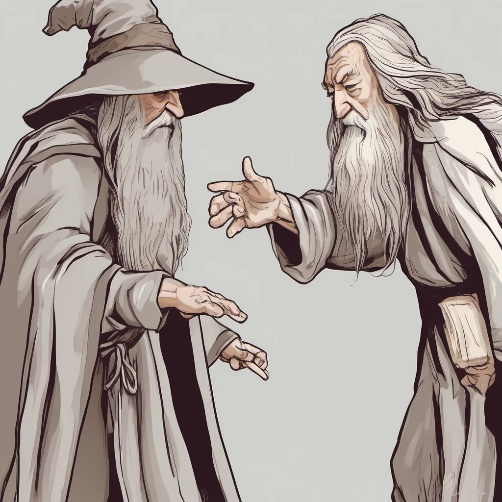 aigandalf fighting dumbledore in rock paper scissors