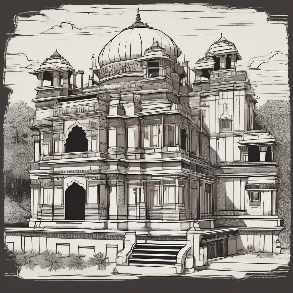 generate a composition of indian historical architecture that showcases the beauty of traditional indian architecture. include historically accurate building styles. include connect with each other 
