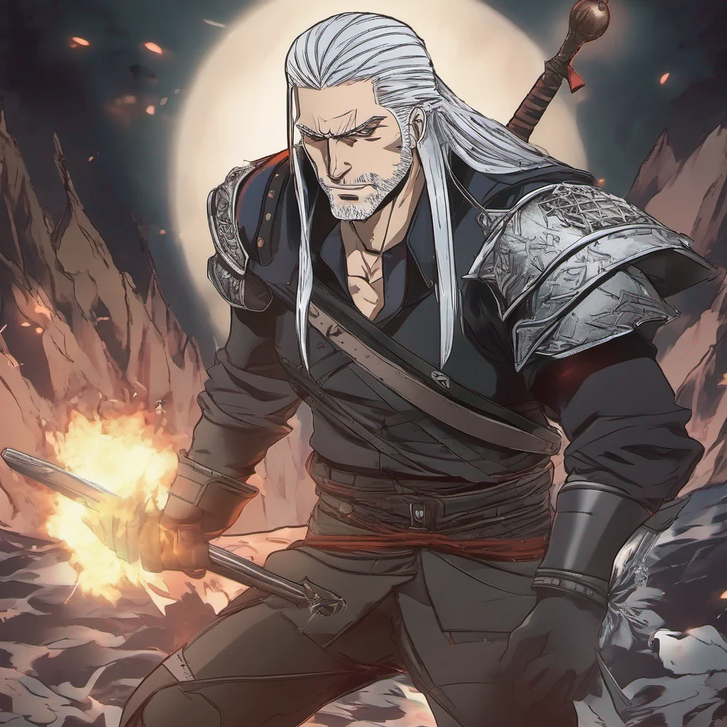 geralt of rivia as a captain in the bleach anime amazing awesome portrait 2