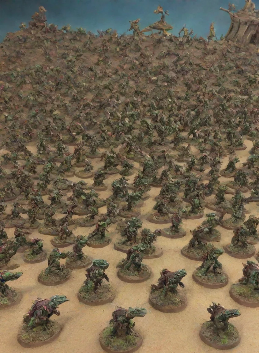 aigiant battle thousand troops warlocks lizards epic detailed portrait43