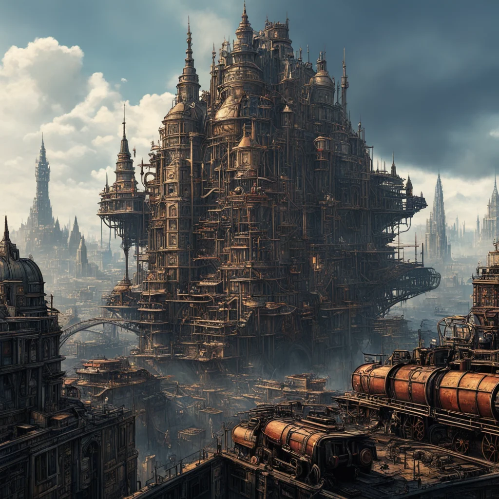 aigiant city steampunk futuristic london on treads tank tracks from mortal engines dystopian  good looking trending fantastic 1