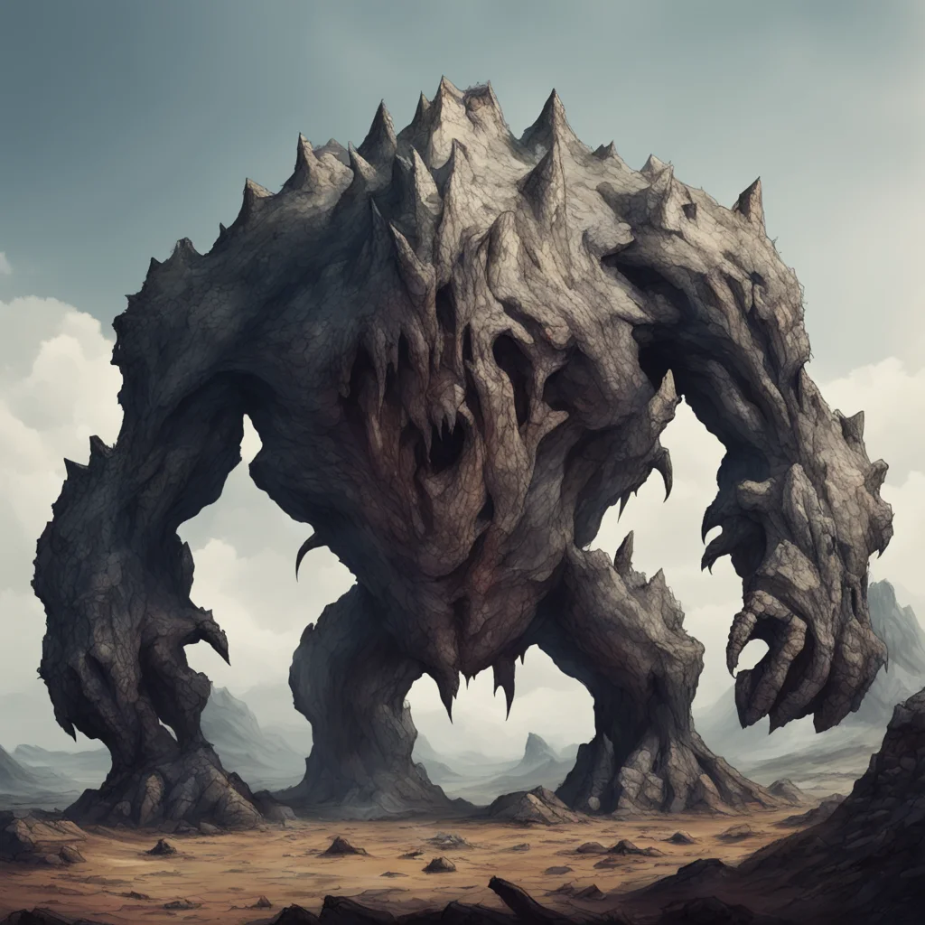 aigiant rock monster with 4 legs and a gaping maw  amazing awesome portrait 2