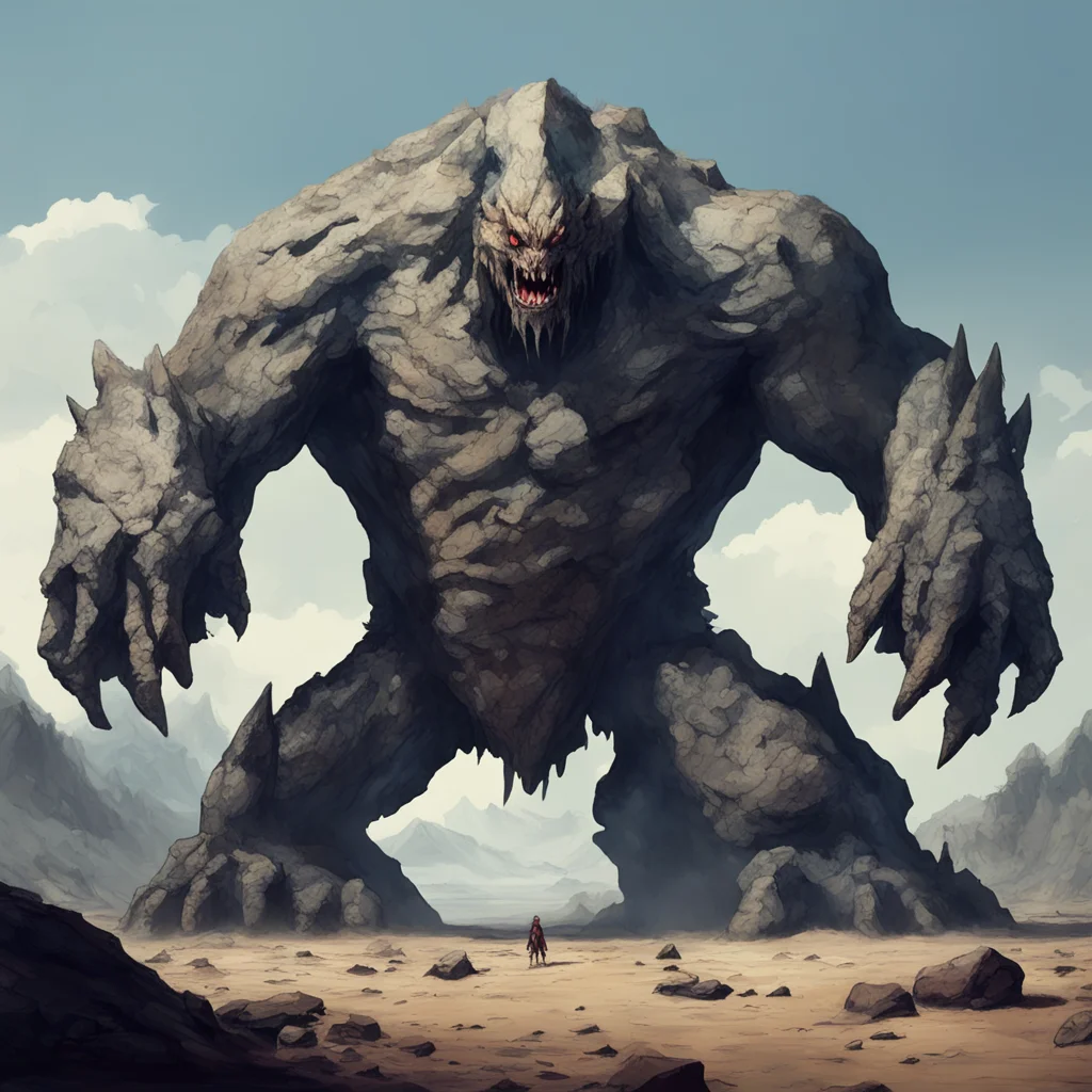 aigiant rock monster with 4 legs and a gaping maw  confident engaging wow artstation art 3