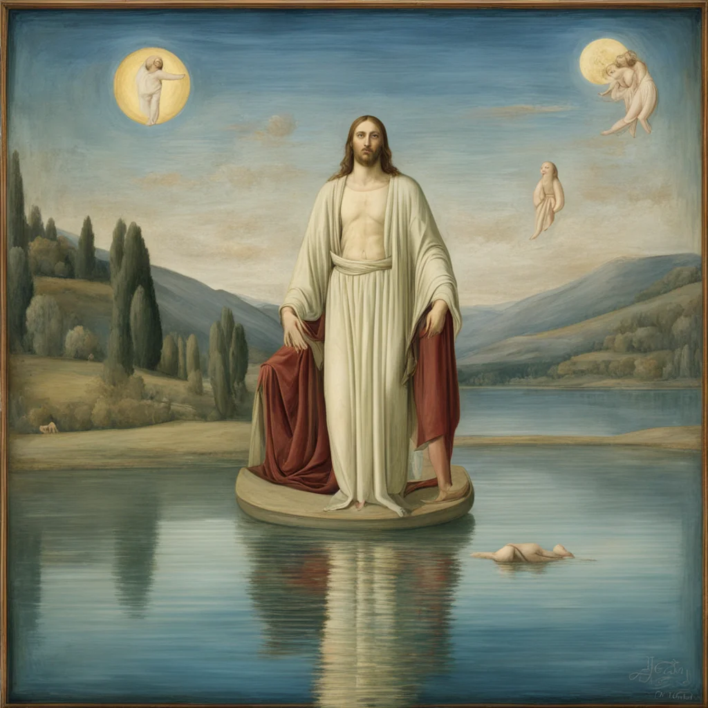 giotto with jesus christ on a lake