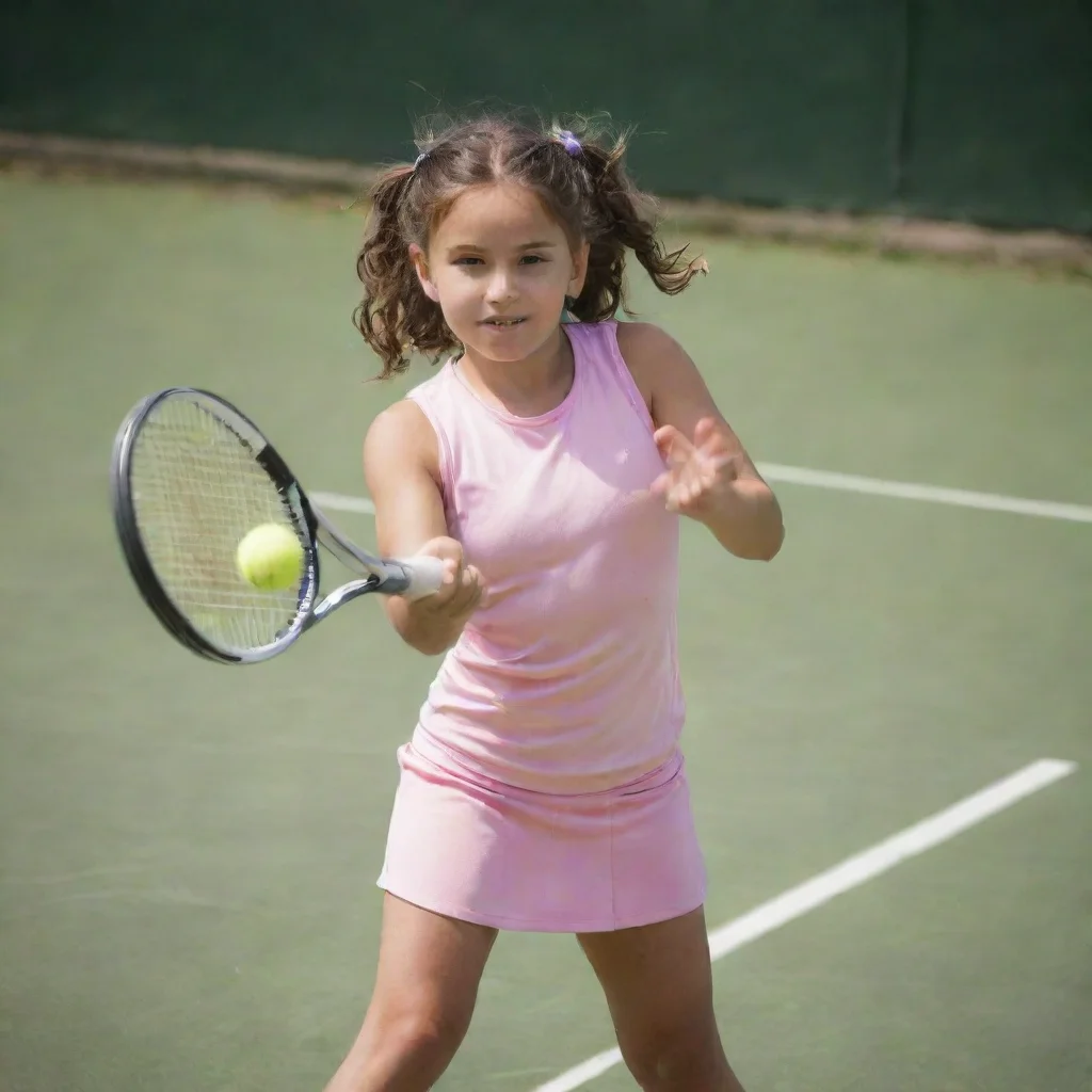 aigirl playing tennis