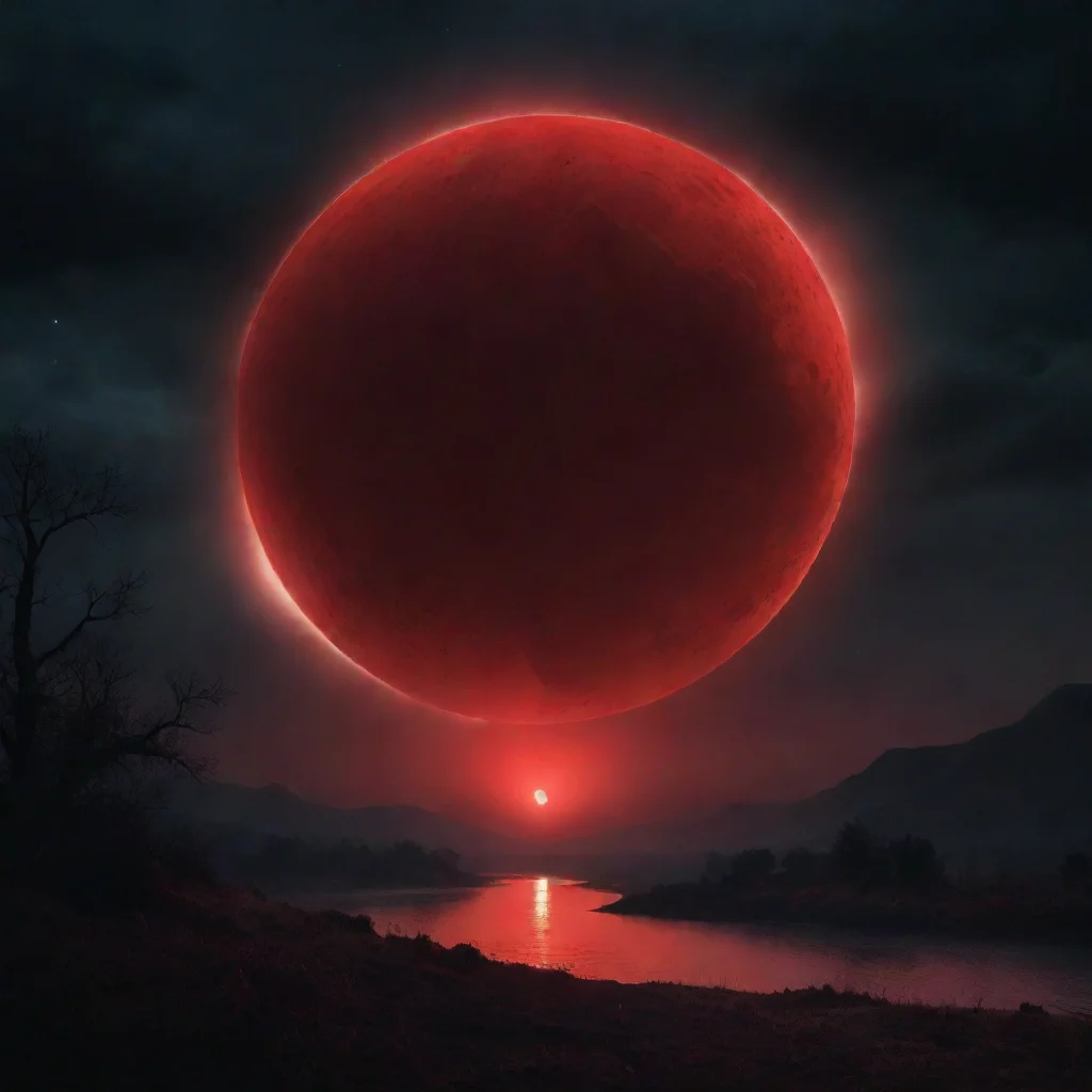 aigloomy ominous scenic masterpiece red eclipse at night%2C fantasy%2C stargazing