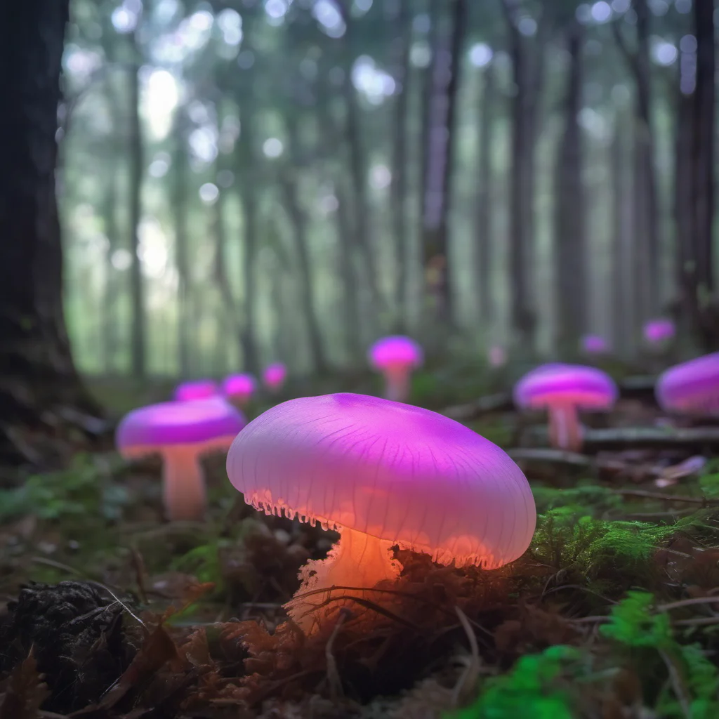 aiglowing jellyfish mushroom in the forest%2C no insects amazing awesome portrait 2