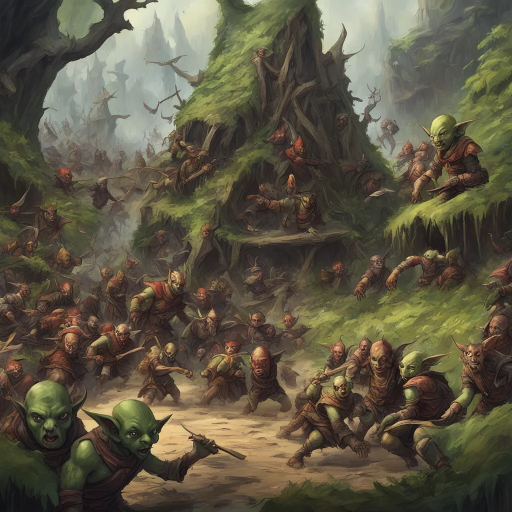 goblin horde attacks elven hideout