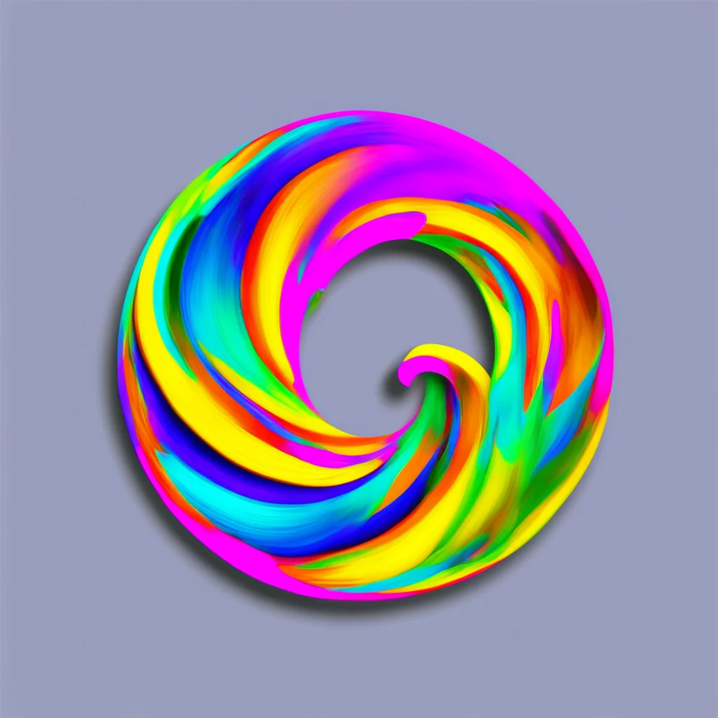 gogh b swirl art colorful letter b logo circle confident engaging wow artstation art 3