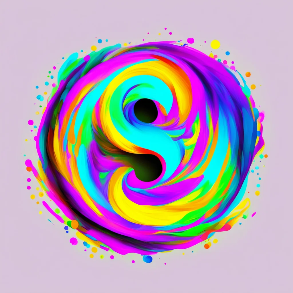 gogh b swirl art colorful letter b logo circle
