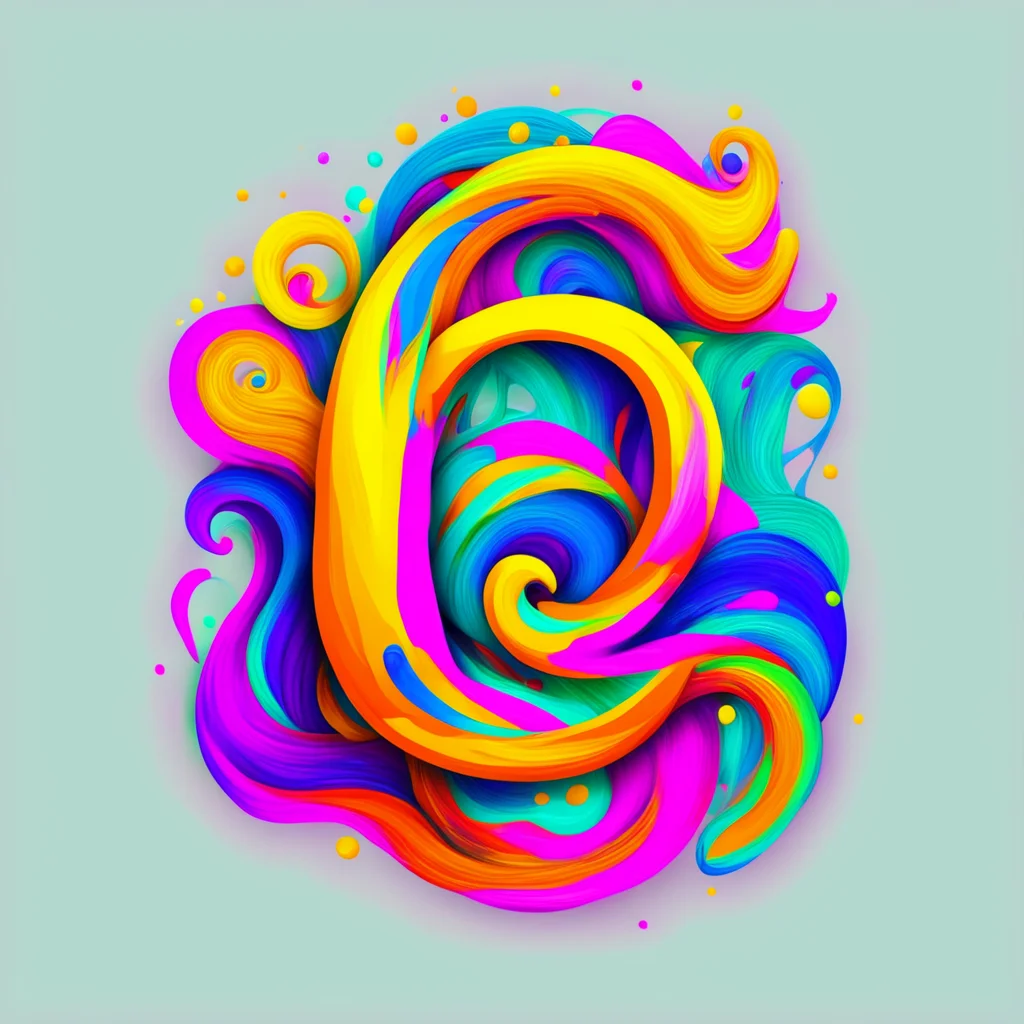 gogh e swirl art colorful letter e logo amazing awesome portrait 2
