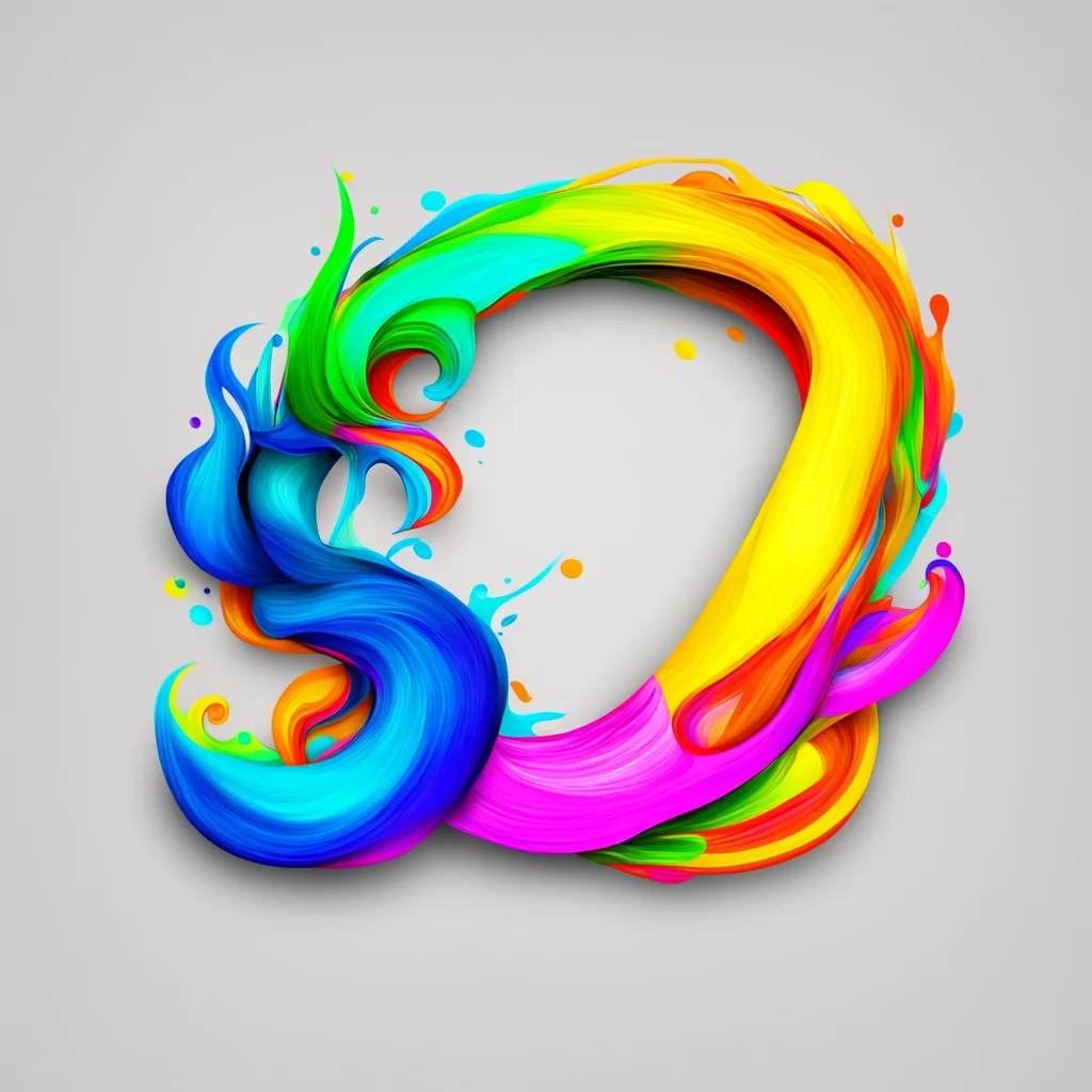 gogh e swirl art colorful letter e logo confident engaging wow artstation art 3