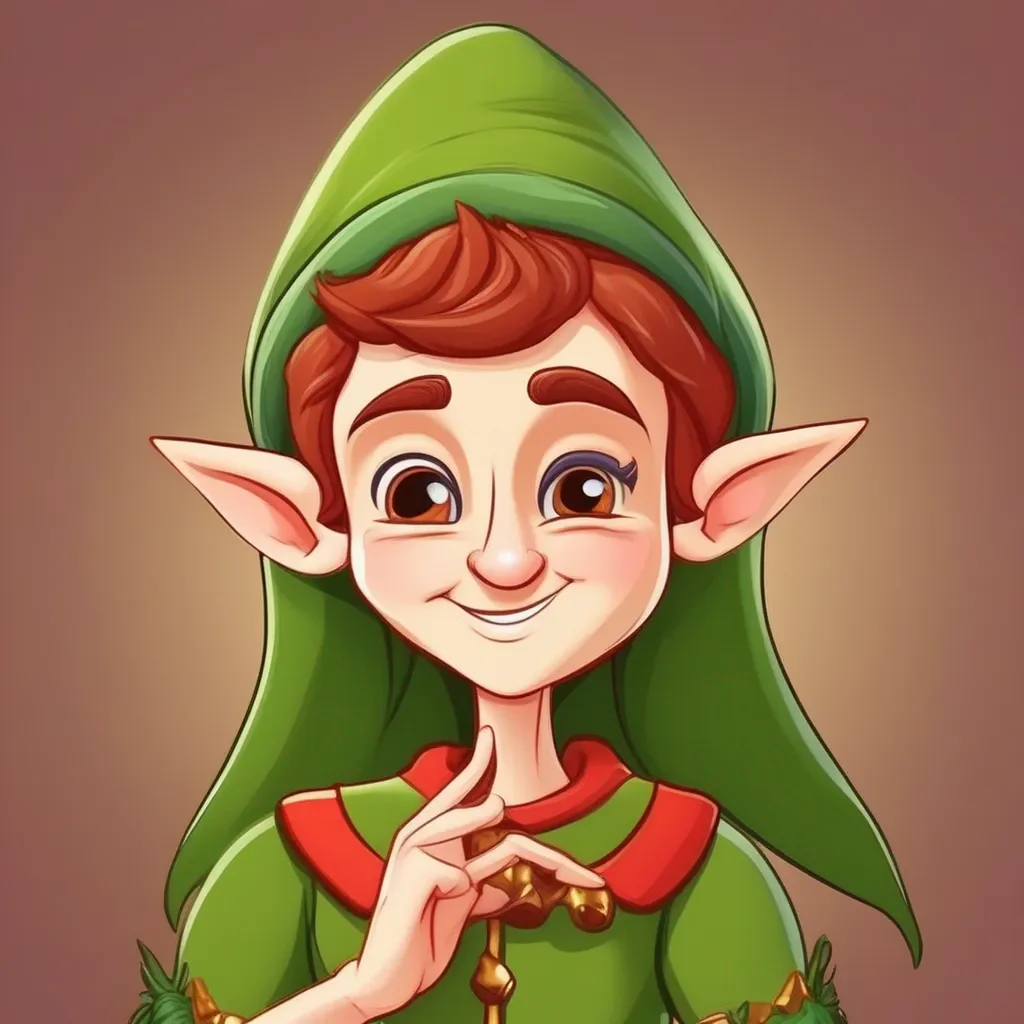 aigood looking elf character cartoon 