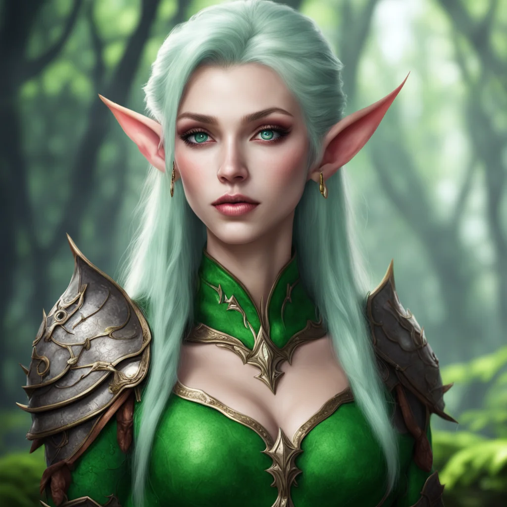 aigood looking elf fantasy character