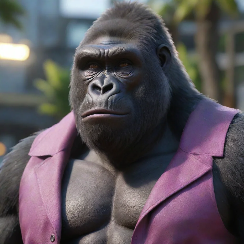 gorilla pimp hyper realistic octane render details 8k