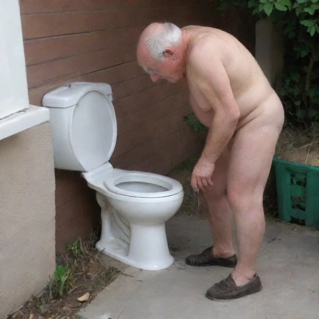 aigrandpa taking a piss