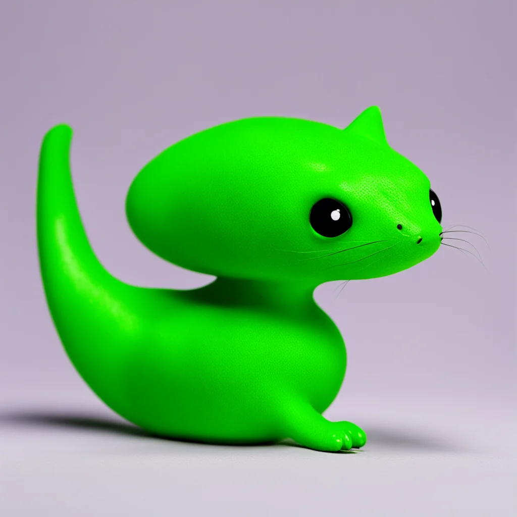 green acidic slugcat confident engaging wow artstation art 3