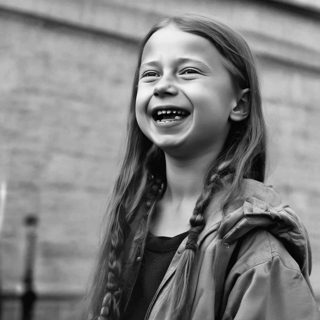 aigreta thunberg shows  her tongue %2C real foto good looking trending fantastic 1
