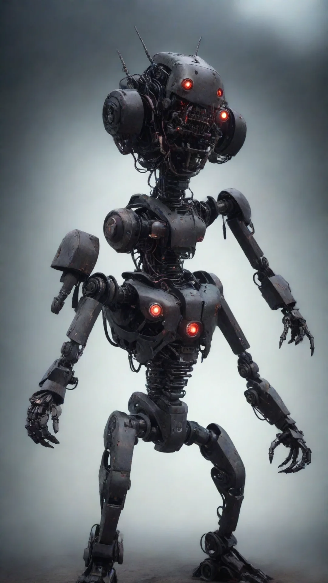 aigrimdark evil ai overlord robot tall