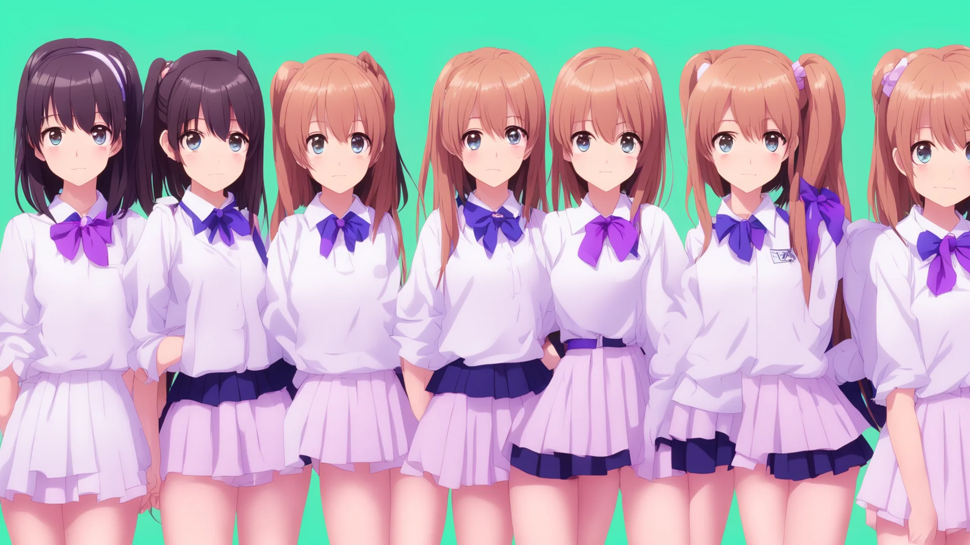 aigroup of anime school girls amazing awesome portrait 2 wide