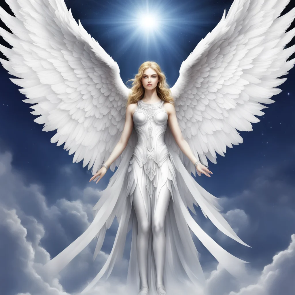 aiguardian archangel protecting me%2C beautiful white wings%2C from heaven amazing awesome portrait 2