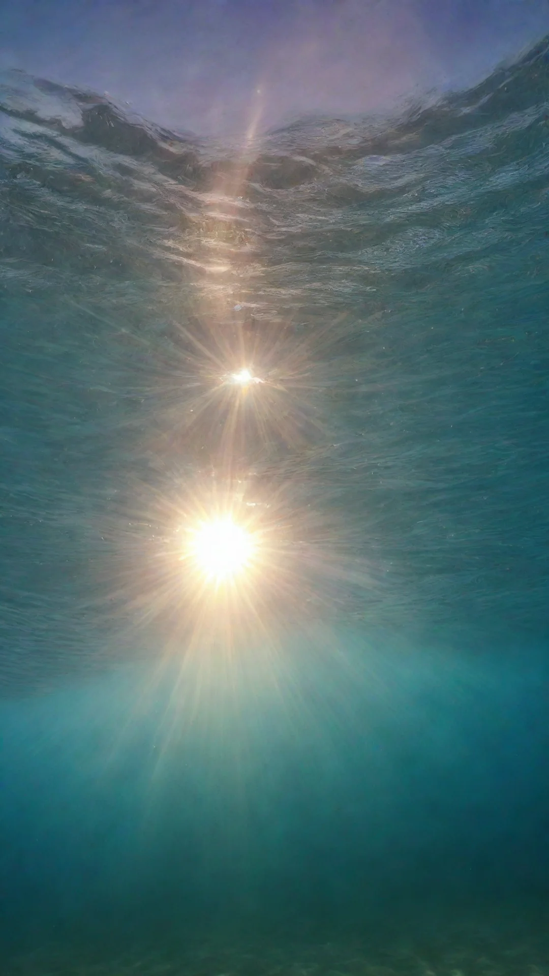 half underwater sun tall
