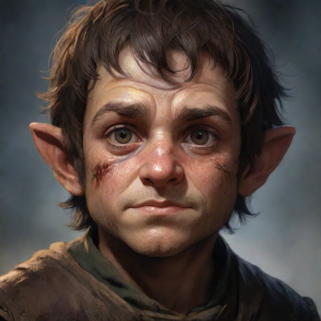 aihalfling portrait of a male character%2C with half of his face burnt