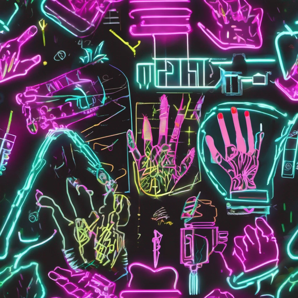 hand neon punk