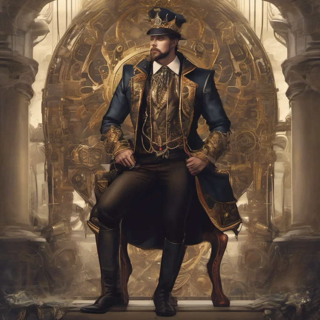 aihandsome king god masculine majestic steampunk seductive