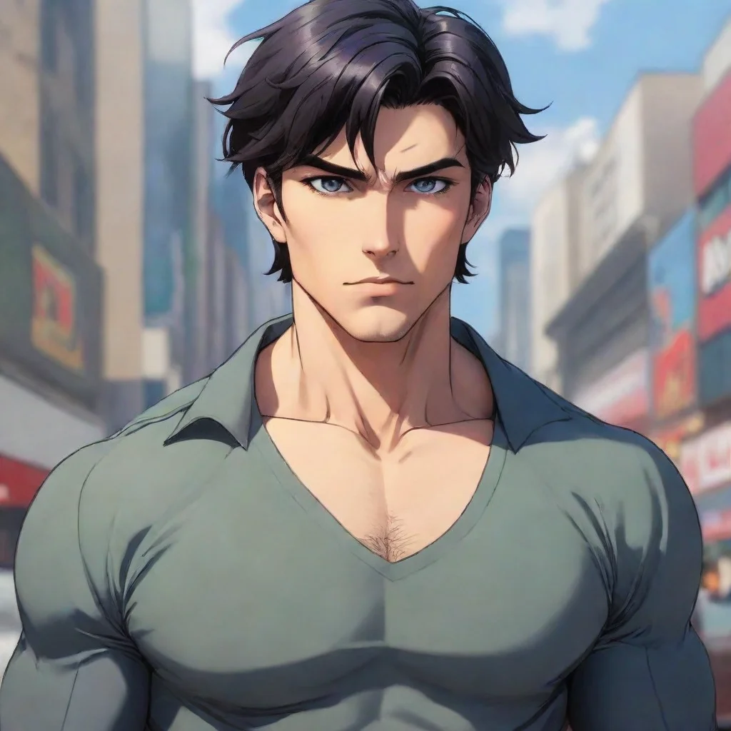 aihandsome masculine comic book anime