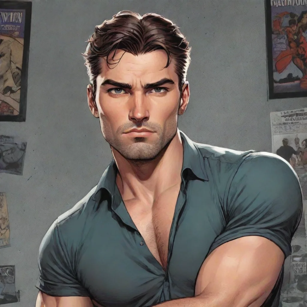 handsome masculine comic book