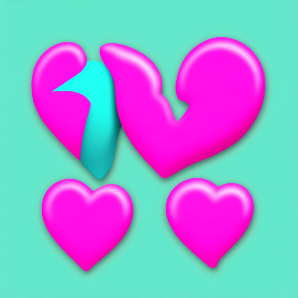 aiheart emote babyblue and pink